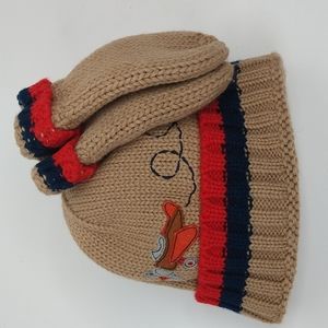 Boy's Tan Winter Hat & Glove Set Ages 3-6 Yrs